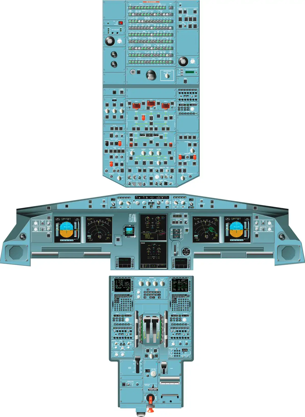 A320 Cockpit Panels