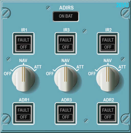 A320 ADIRS Control Panel