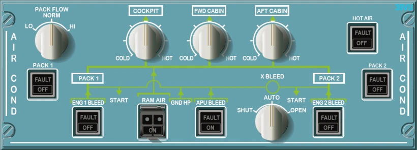 A320 Air Condition Control Panel