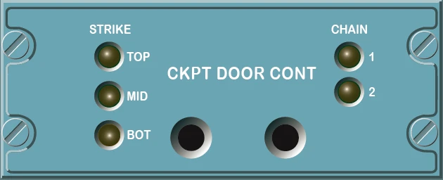 A320 Cockpit Door Overhead Panel