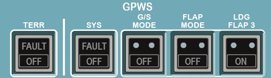A320 GPWS Control Panel