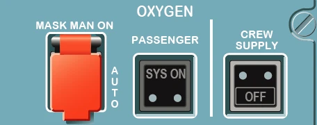 A320 Oxygen Control Panel