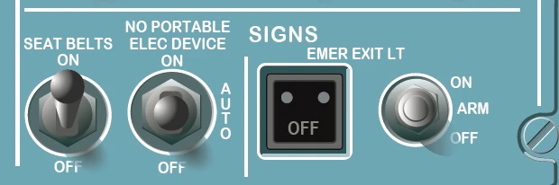 A320 Signs Control Panel