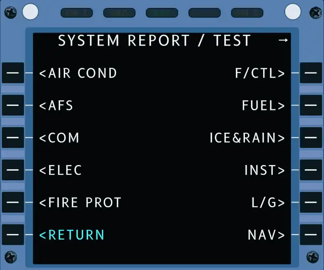 A320 SYSTEM REPORT/TEST PAGE 1
