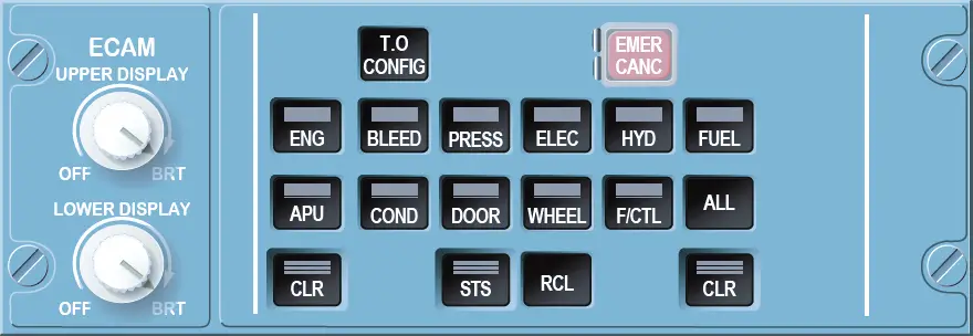 A320 ECAM Control Panel